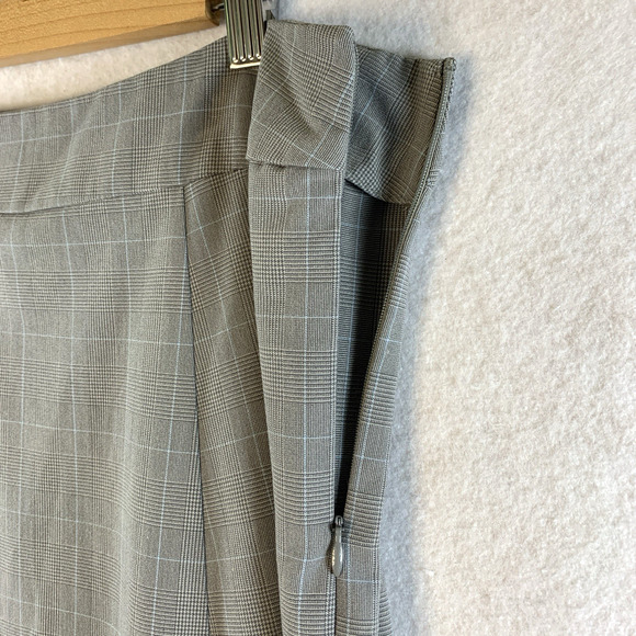 VTG Old‎ Navy Plaid Skirt Sz 8 Gray Light Academia Coquette Soft Girl Lace Trim - Picture 4 of 12